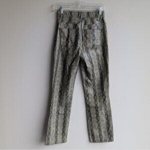 Zara faux leather snakeskin pants